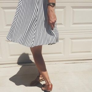 Striped dress with shoulder cut outs